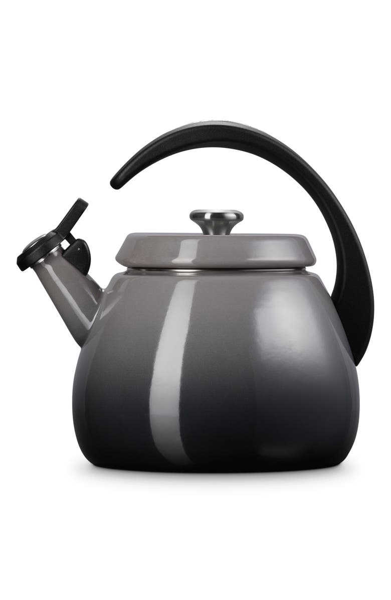 Le Creuset 2.2-Quart Enameled Stainless Steel Whistling Cloche Kettle, Alternate, color, Oyster