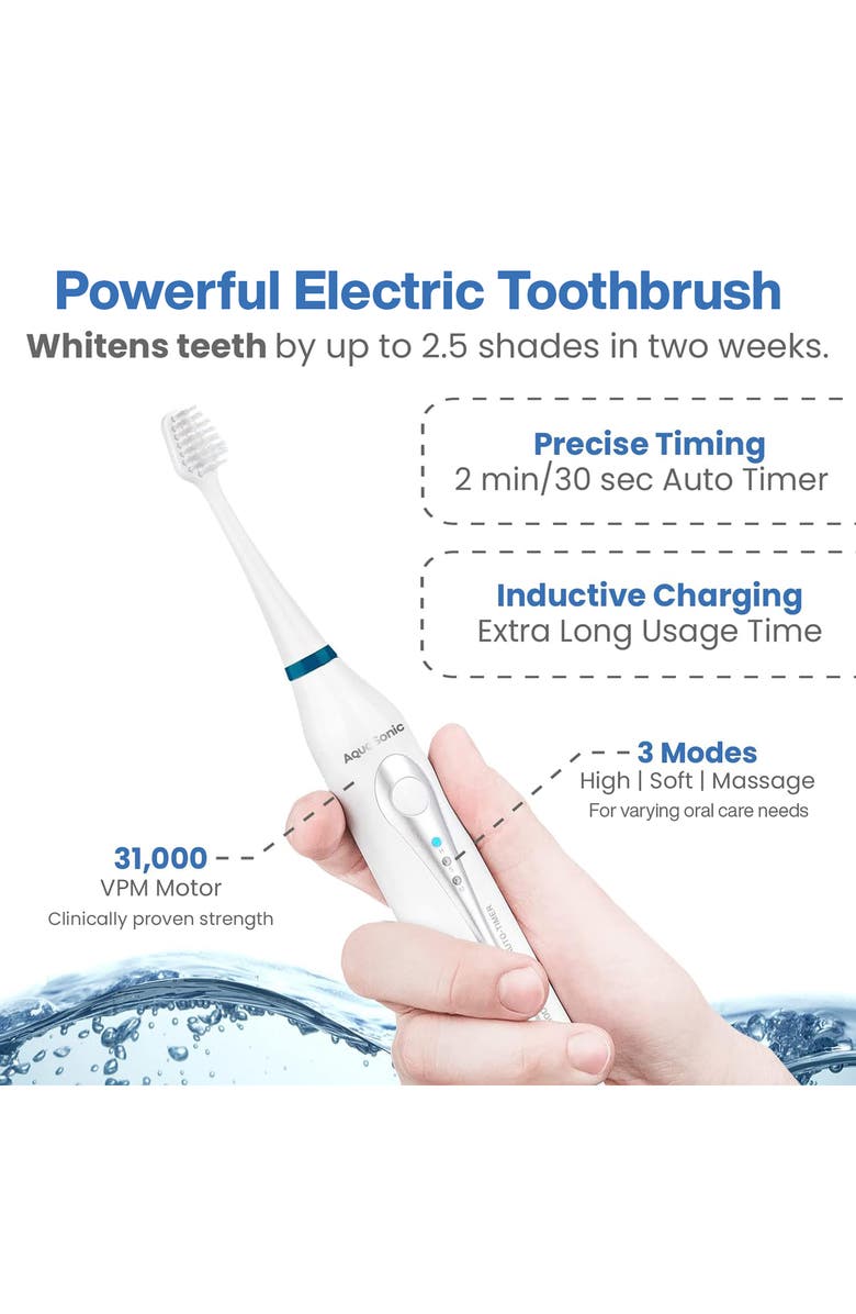 AQUASONIC Home Dental Center Ultra Sonic Rechargeable Electric Toothbrush & Smart Water Flosser, Alternate, color,