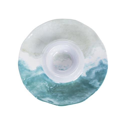 Beachcombers Shoreline Melamine Chip And Dip Server In Blue