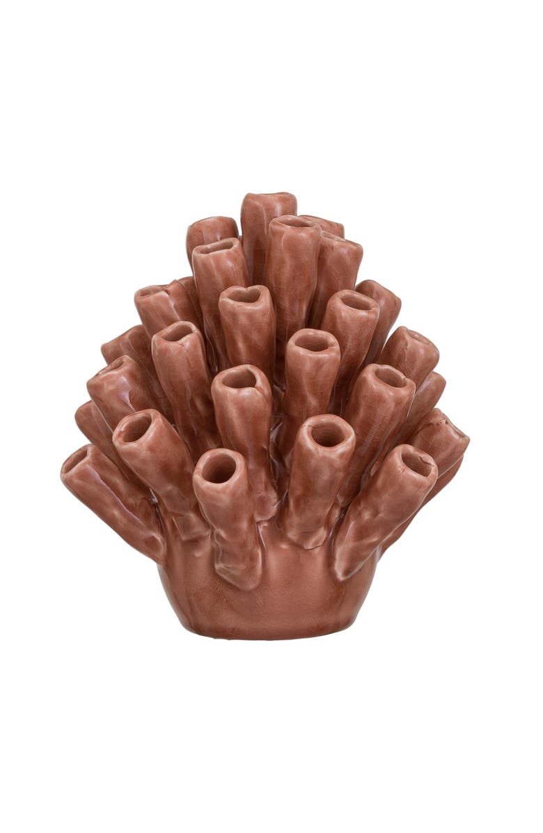 Storied Home Coral Shaped Vase, Main, color, Orange