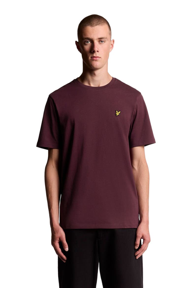 Crew Neck Short Sleeve T-Shirt, Alternate, color, Burgundy