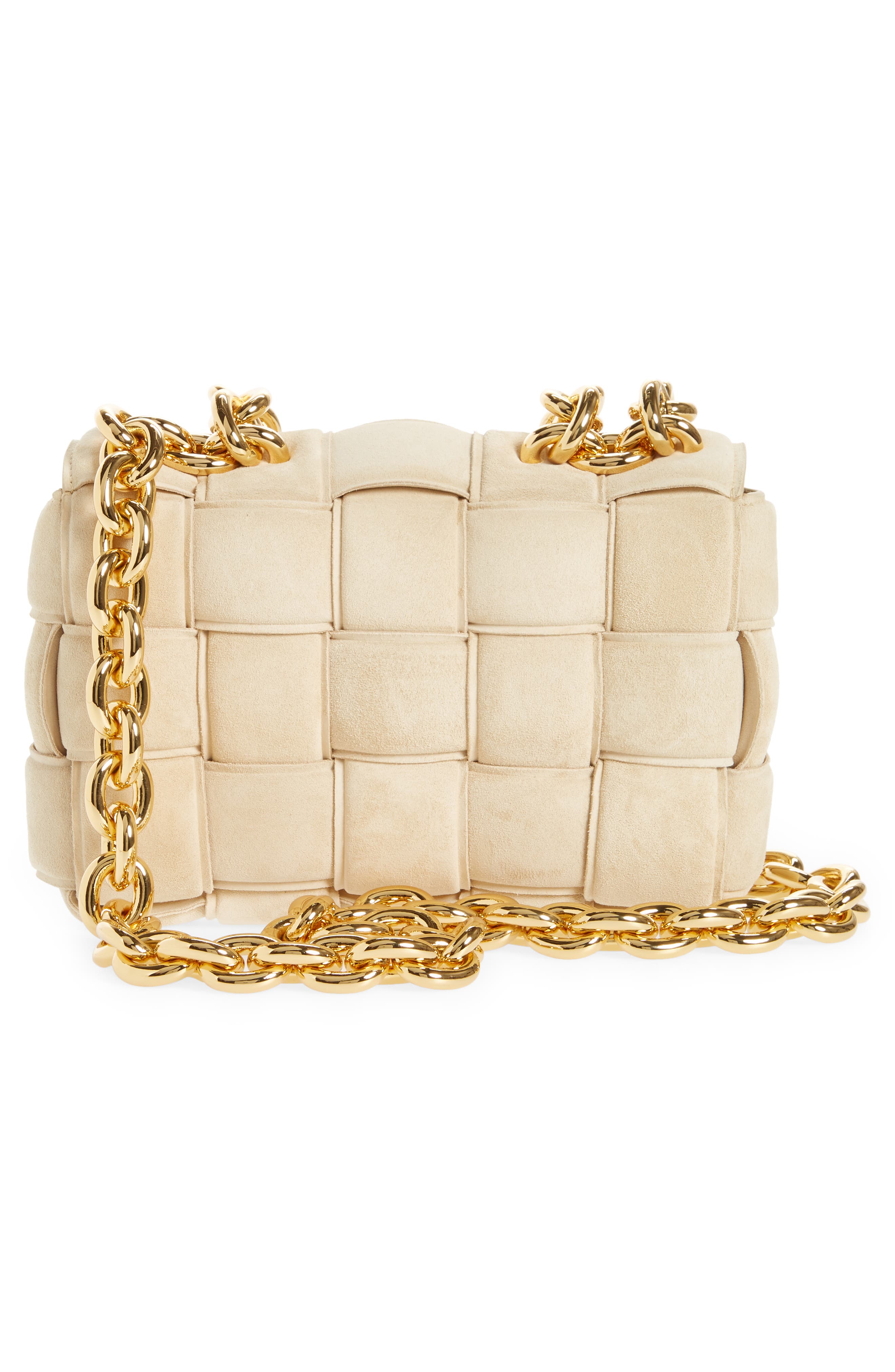 Bottega Veneta Chain Cassette Suede Crossbody Bag, Alternate, color, 