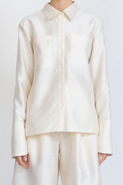 Alas Silk-wool Blend Fitted Shirt In White
