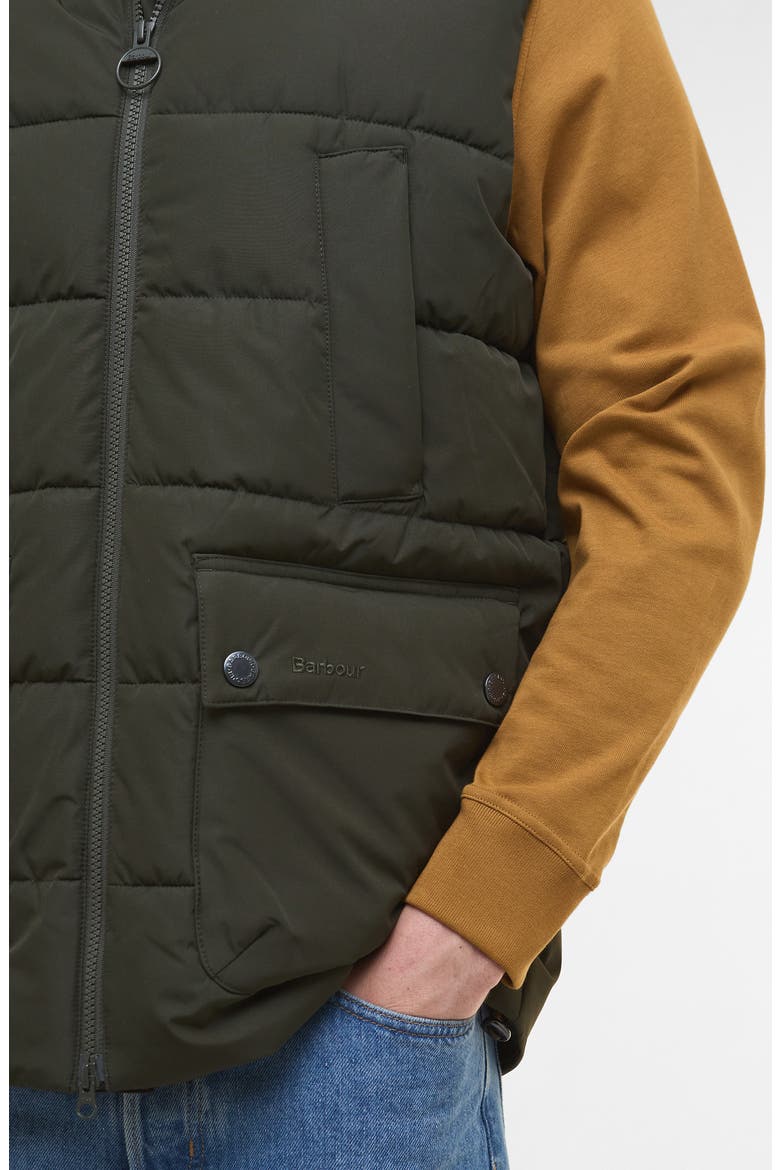 Bedale Quilted Puffer Vest, Alternate, color, SAGE