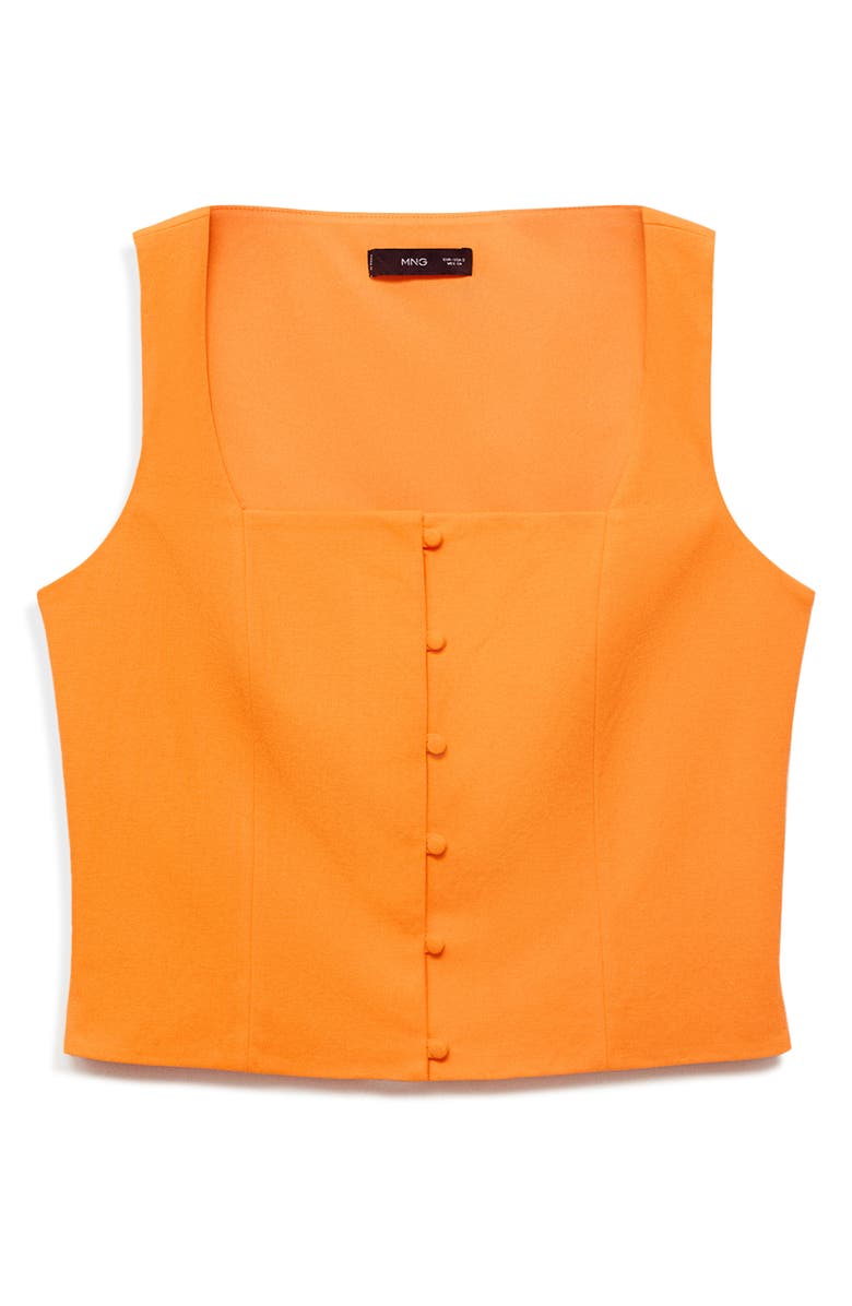 MANGO Square Neck Vest, Alternate, color, Orange