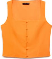 MANGO Square Neck Vest