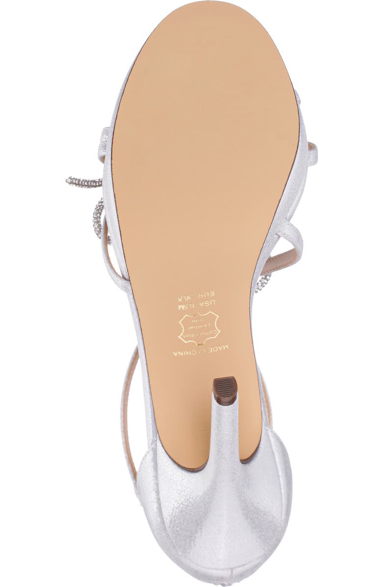 Nina Felicia Bow Stiletto Sandal, Alternate, color, True Silver