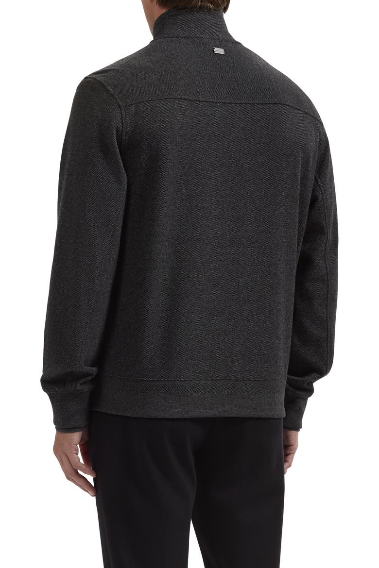 Full Zip Mock Neck Cardigan, Alternate, color, BLACK