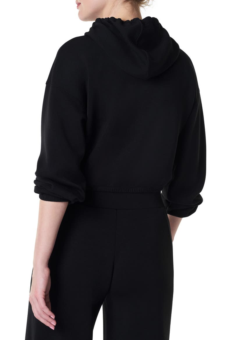 AirEssentials Crop Hoodie, Alternate, color, VERY BLACK