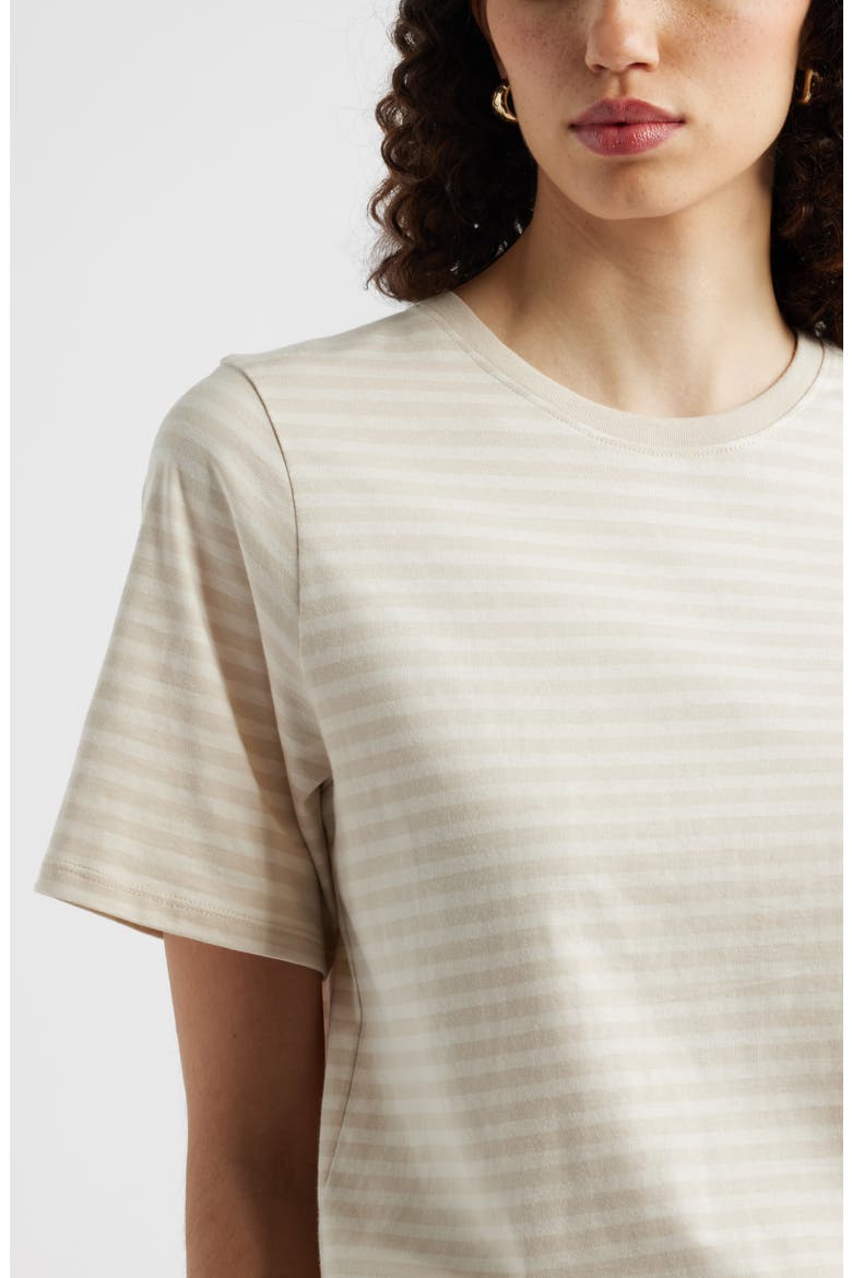 Relaxed Fit Pima Cotton Crewneck T-Shirt, Alternate, color, BEIGE- IVORY DAPHNEY STP