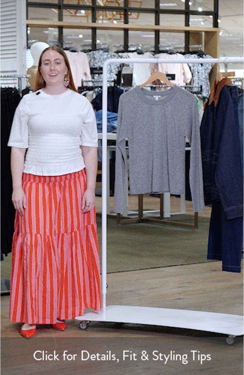 Juno Rib Long Sleeve Merino Wool Blend Top, sales video thumbnail