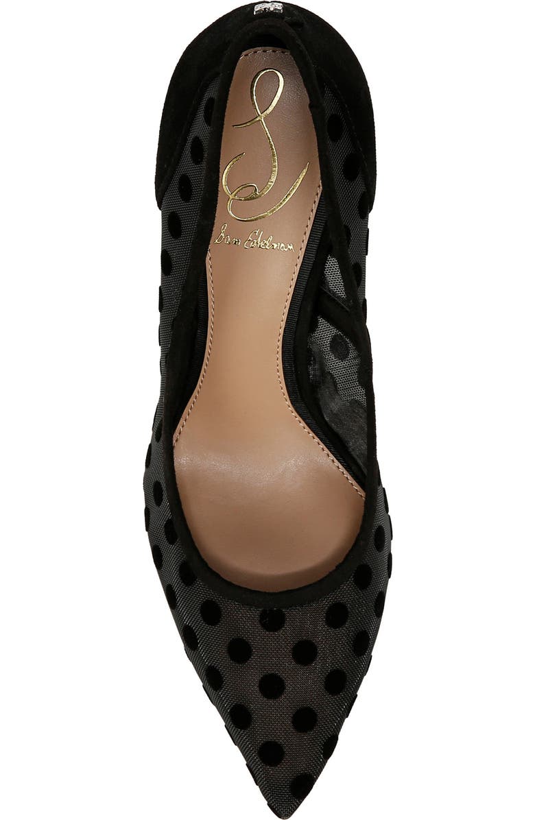 Sam Edelman Hazel Mesh Pointed Toe Pump, Alternate, color, Black Mesh