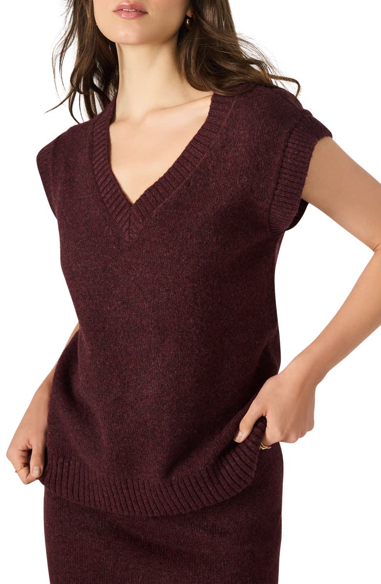 Steve Madden Remy Sweater Vest, Alternate, color, Wine