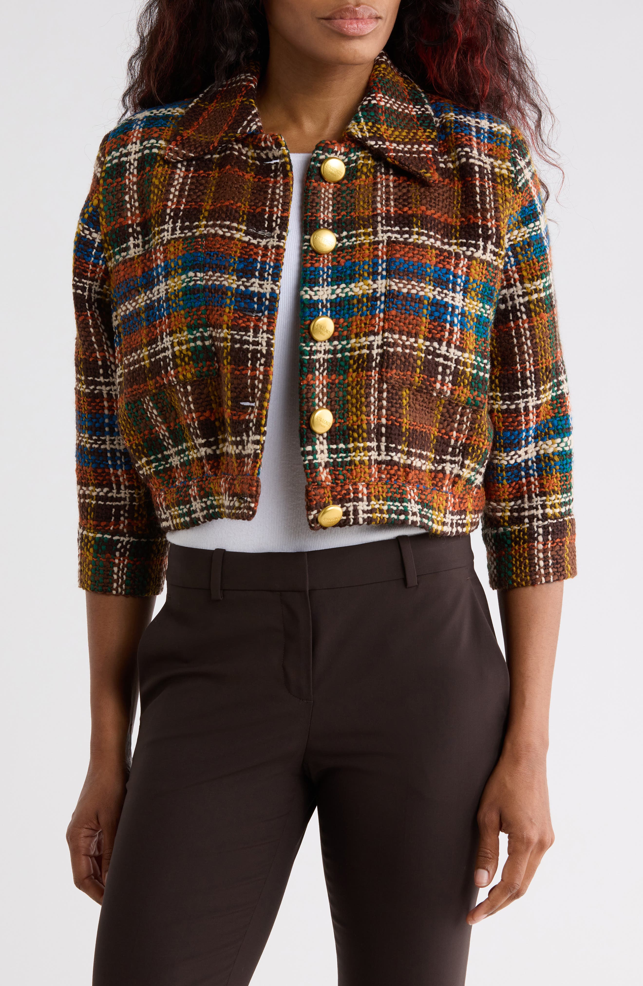 Jia Crop Tweed Jacket