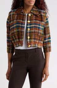 L'AGENCE Jia Crop Tweed Jacket