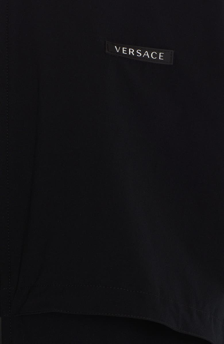 Versace La Greca Trim Windbreaker Jacket, Alternate, color, 