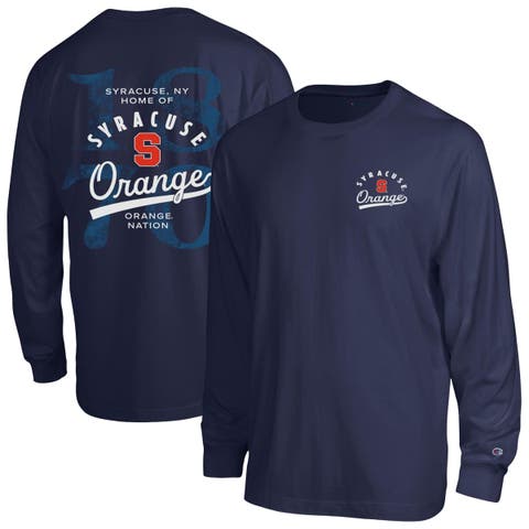 Men's Champion Navy Syracuse Orange Laminated All-Star Long Sleeve T-Shirt