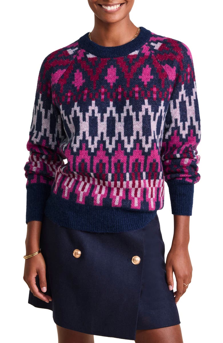 vineyard vines Fair Isle Alpaca & Wool Crewneck Sweater, Main, color,