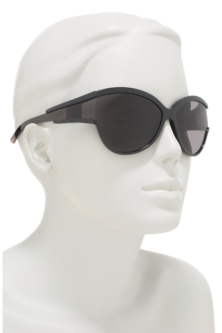 63mm Cat Eye Sunglasses, Alternate, color, BLACK BLACK GREY