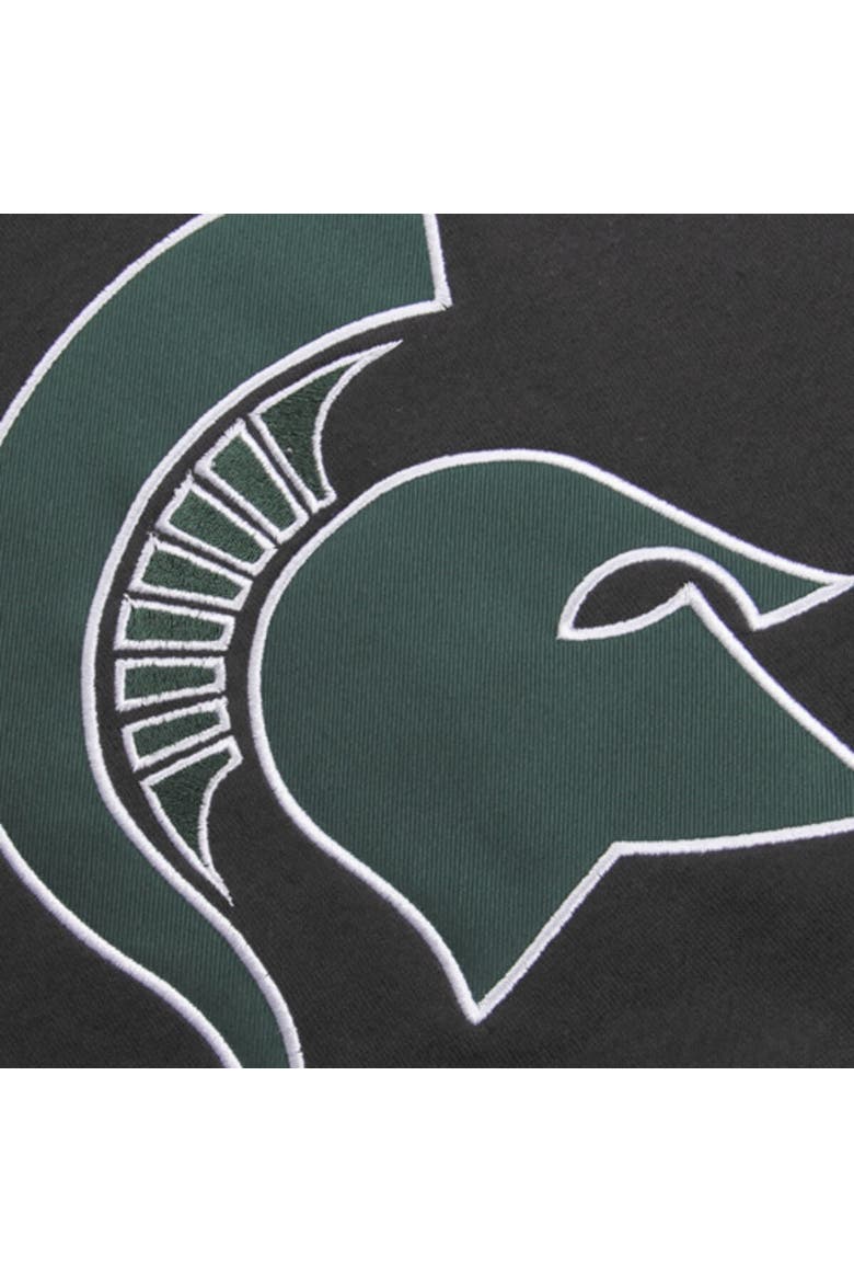 Youth Stadium Athletic Charcoal Michigan State Spartans Big Logo Pullover Hoodie, Alternate, color, Charcoal