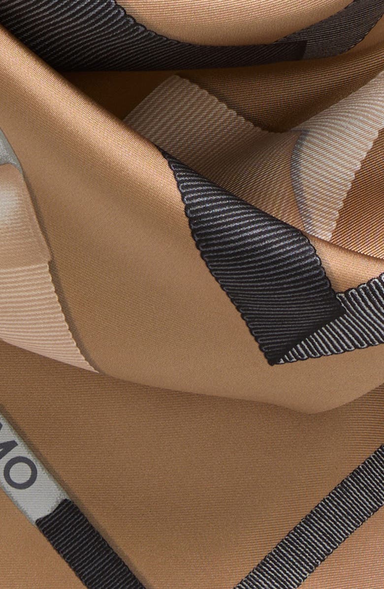 FERRAGAMO Varelle Trompe l'Oeil Silk Foulard Scarf, Alternate, color,