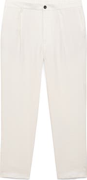 MANGO Pleated Straight Fit Pants