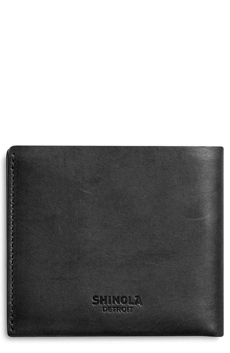 Shinola Utility Leather Bifold Wallet, Main, color,