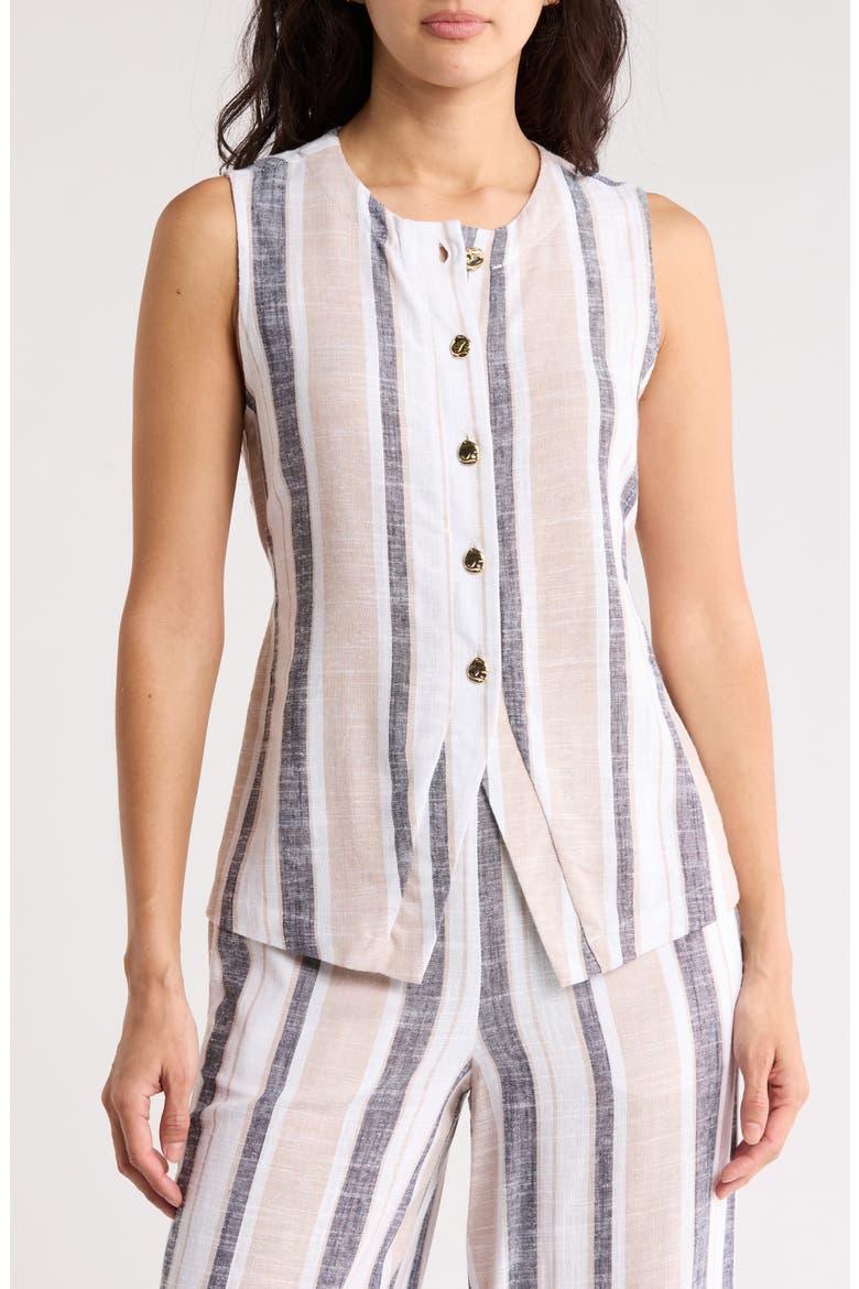 Valencia Vest, Main, color, LINEN STRIPE