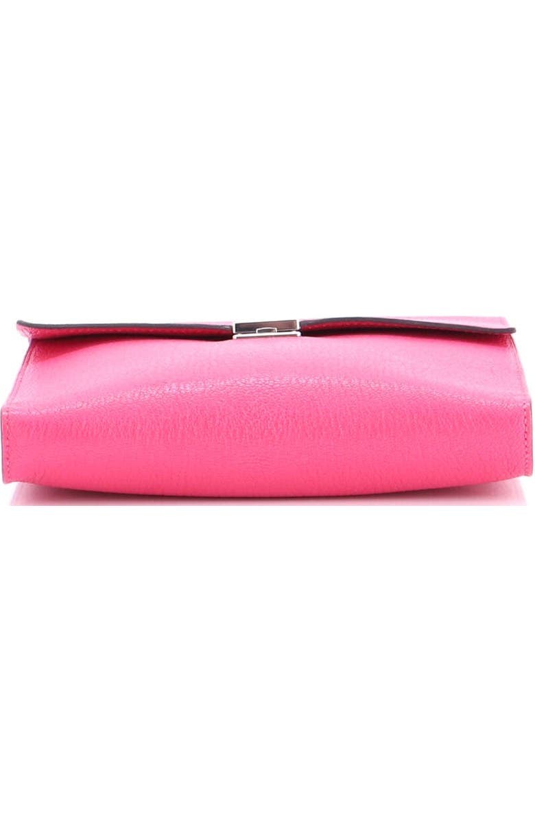 Pre-Owned Hermes Clic Wallet on Strap Chevre Mysore 16, Alternate, color, Rose Shocking