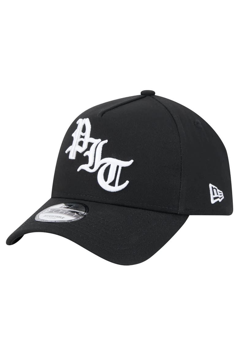 Men's New Era Black Pittsburgh Steelers Mystic 9FORTY A-Frame Adjustable Hat, Alternate, color, Black