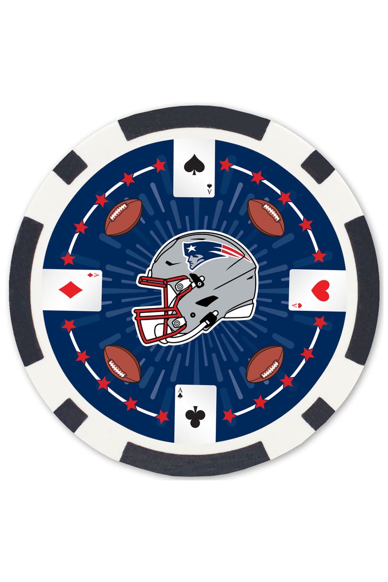 New England Patriots 100pc Poker Chips, Alternate, color, Multicolor