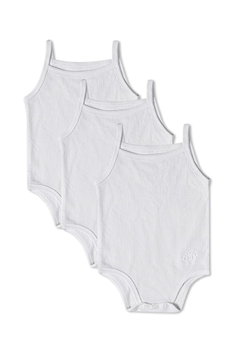 3 Pack Baby Solid-Color Bodysuits, Main, color, White-White-White