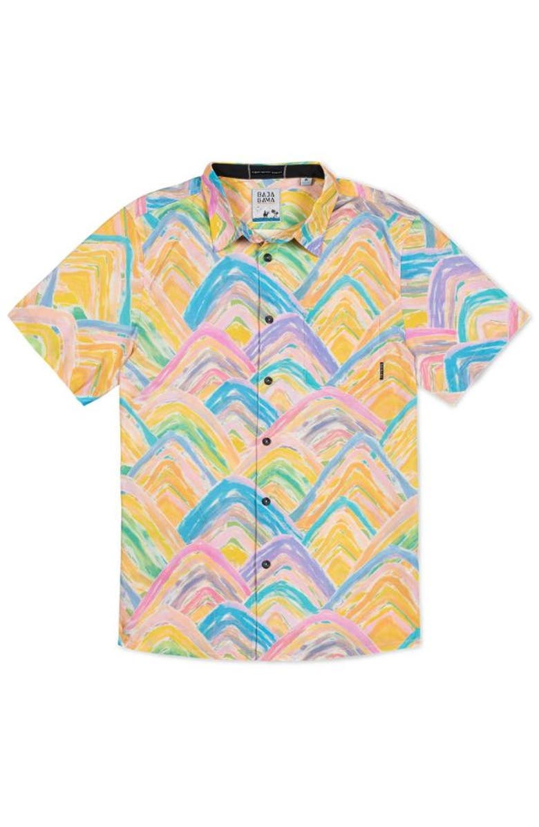 Baja Llama RAINBOW MOUNTAINS - 7-SEAS BUTTON UP, Main, color, Multi
