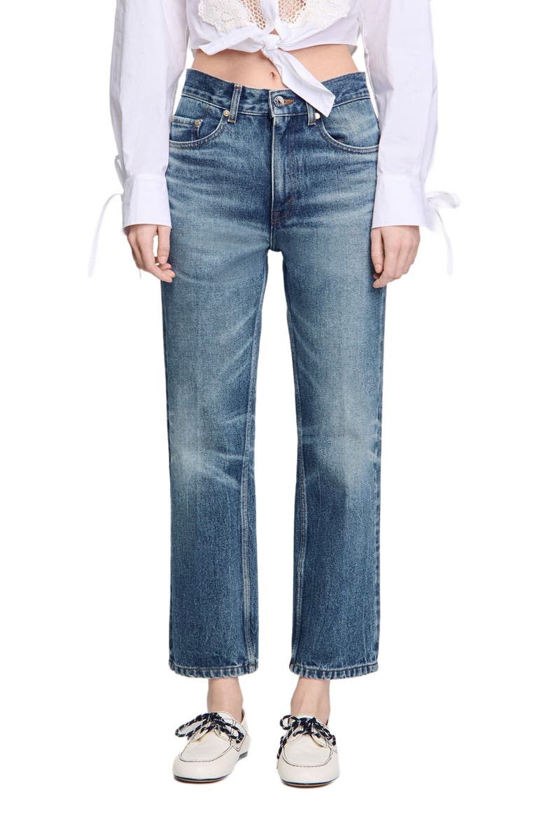 SANDRO Faded jeans, Main, color, Blue Jean