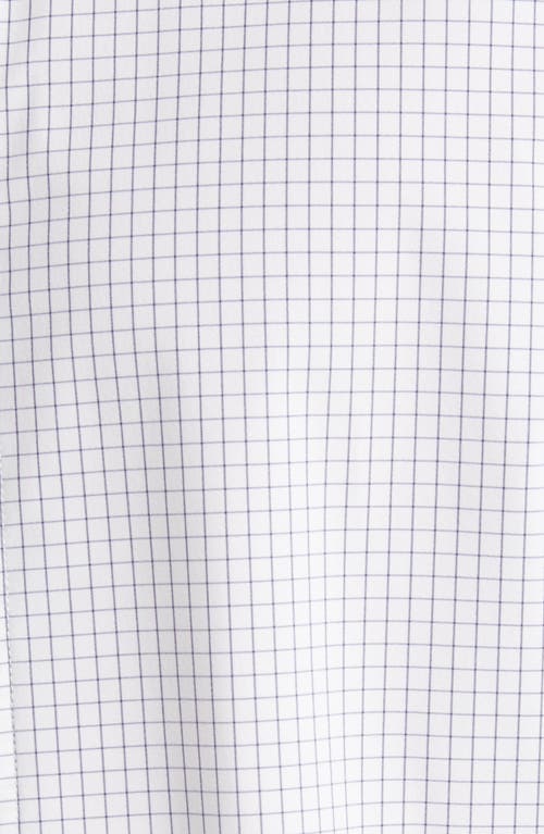 Mizzen + Main Leeward Trim Fit Tattersall Button-up Shirt In White