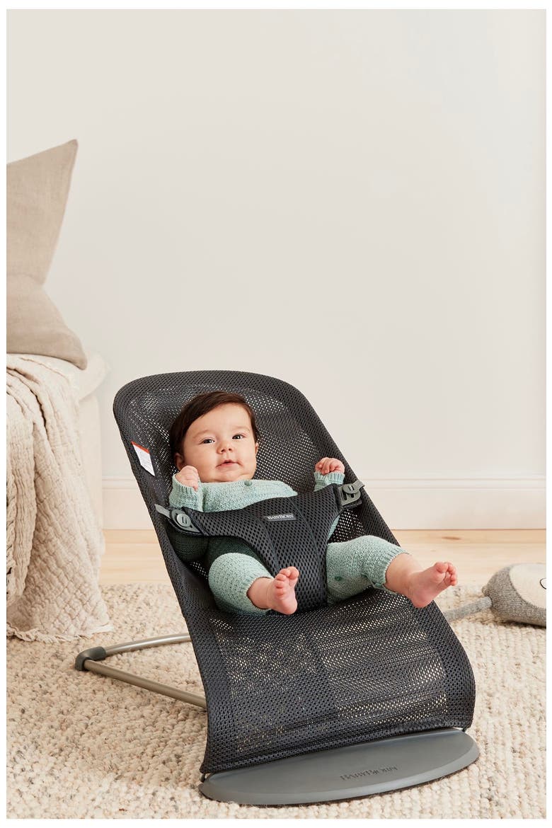 Bouncer Bliss Convertible Quilted Baby Bouncer, Alternate, color, ANTHRACITE