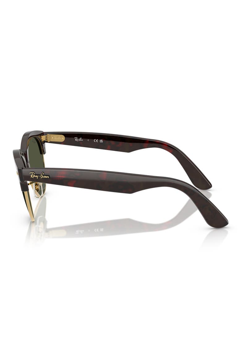 Clubmaster Way 54mm Square Sunglasses, Alternate, color, RED HAVANA ON GOLD