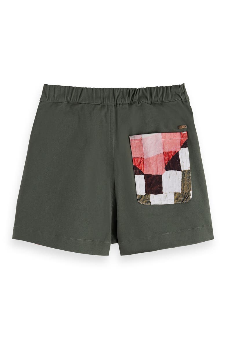 Kids' Pleated Patchwork Skort, Alternate, color, THYME