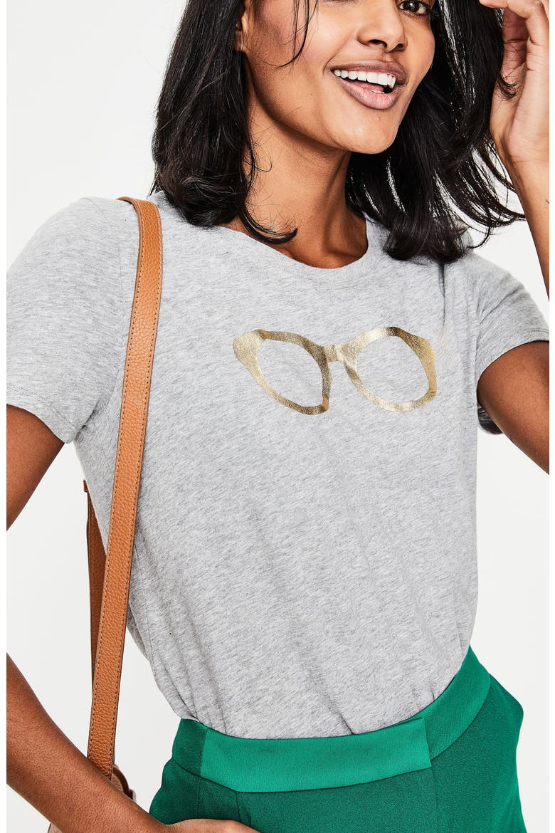 Crewneck Graphic Tee, Alternate, color, GREY MARL GOLD GLASS