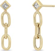 Zoë Chicco Diamond Chain Drop Earrings