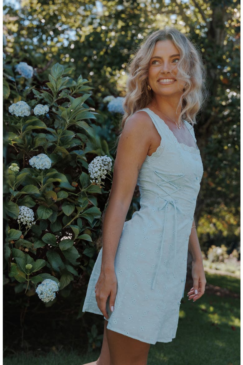 Davida Minidress, Alternate, color, PALE BLUE BRODERIE
