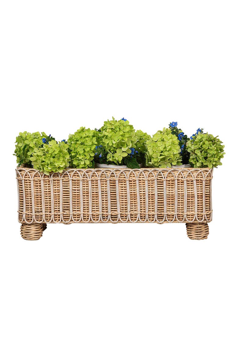 Provence Rattan Rectangular Planter, Alternate, color, WHITEWASH