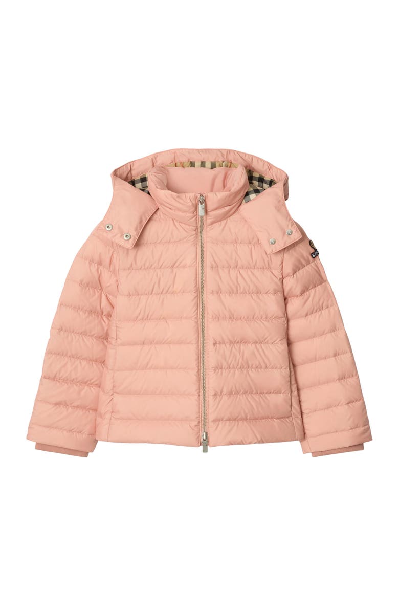 Burberry Hooded Puffer Jacket, Main, color, Slipper Pink