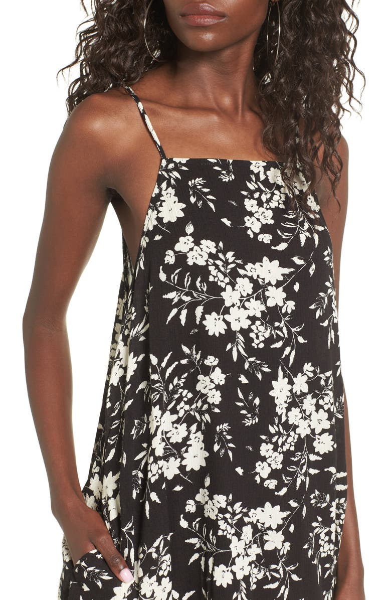 Mimi Chica Print Lattice Back Dress, Alternate, color, 