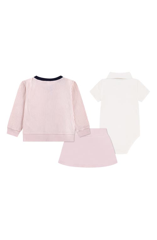 Lacoste Baby Girls Mon Premier 3 Piece Skort Set In Neutral