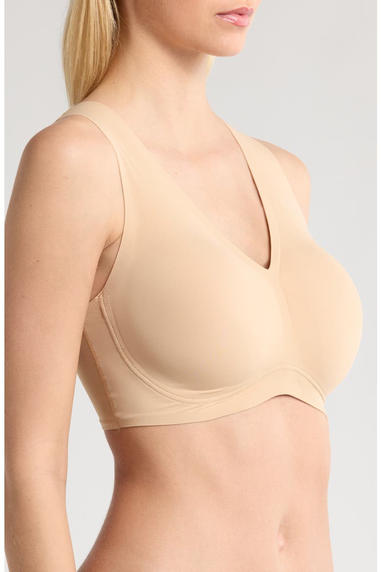 True Body Lift Full V-Neck Bralette, Alternate, color, DESERT