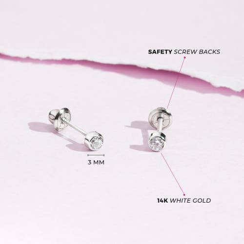 Shop In Season Jewelry 14k Bezel Cubic Zirconia Earrings In April
