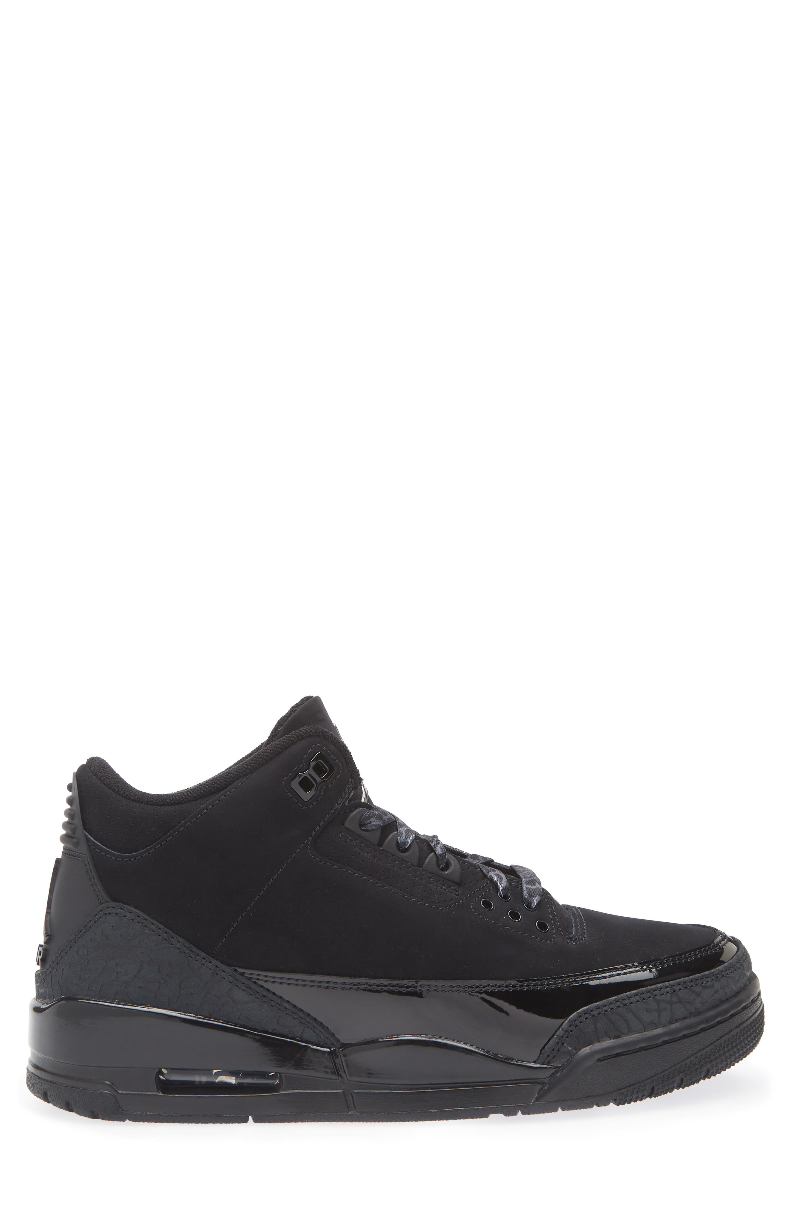 Air Jordan 3 Retro Basketball Sneaker, Alternate, color, BLACK/ DARK CHARCOAL/ WHITE