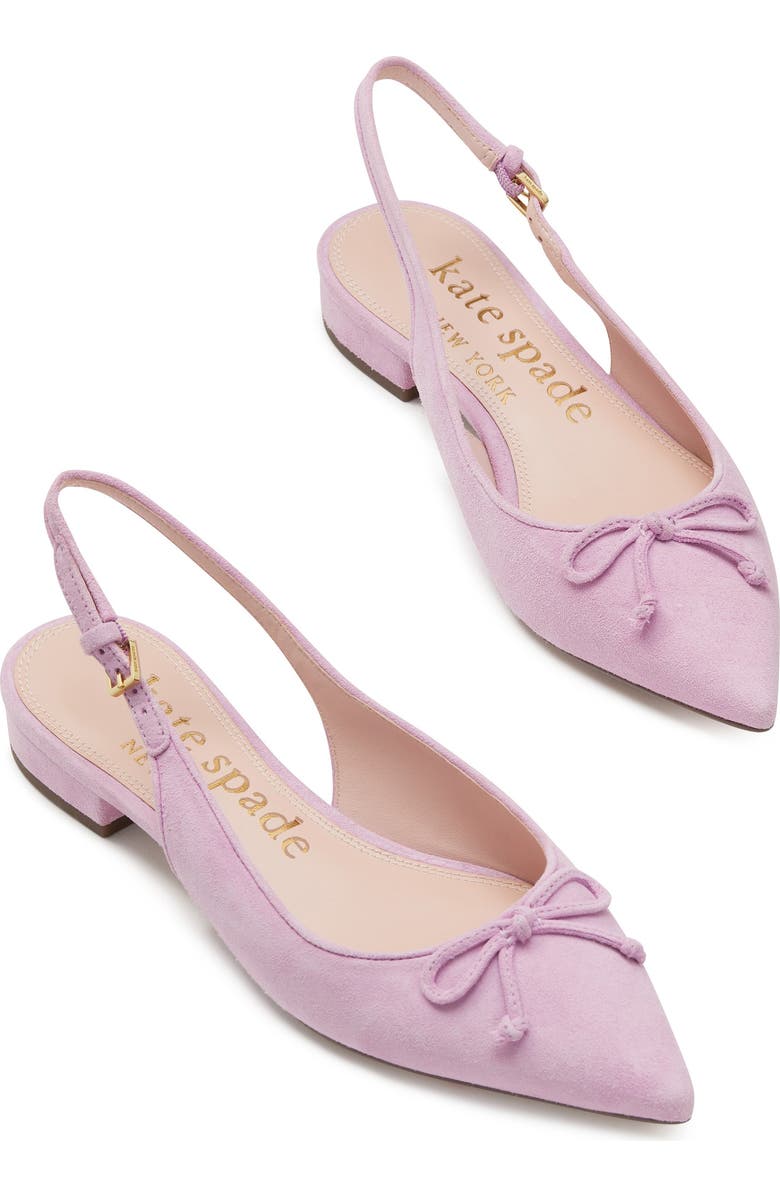 Kate Spade New York veronica raffia slingback flat, Alternate, color, Sea Thistle