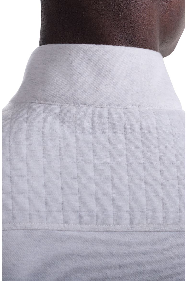 Waffle Quarter Zip Cotton Blend Pullover, Alternate, color, CHALK